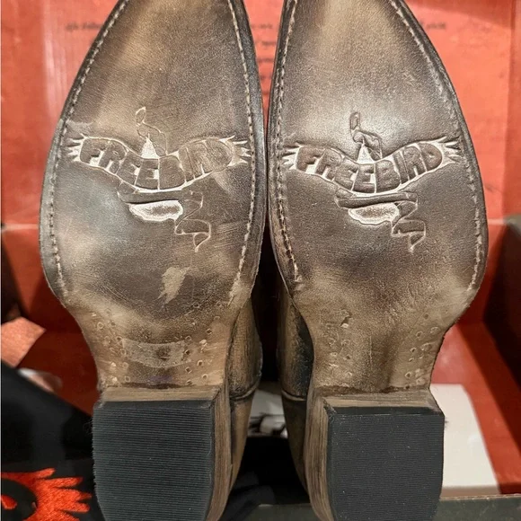 Freebird Woodland Pewter Heeled Boots - Picture 3 of 6
